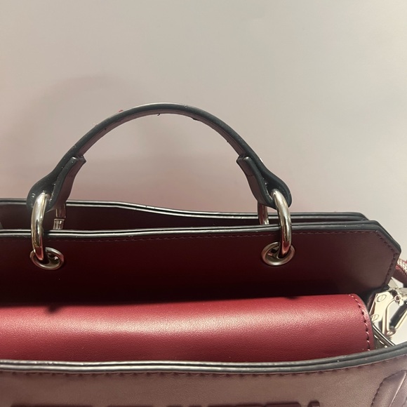 Steve  Madden Burgundy Trendy Bag with coin purse - Picture 5 of 10